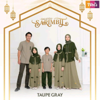 Nibras Sarimbit DAANIA TAUPE GRAY Gamis Koko Couple Baju Muslim Seragam Lebaran Keluarga Edisi 2023