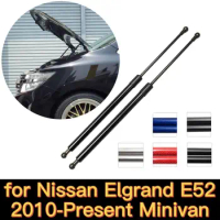 for Nissan Elgrand E52 Minivan 2010-2021 Front Hood Bonnet Gas Struts Lift Support Shock Damper Carbon Fiber