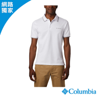 Columbia哥倫比亞 男款-防曬UPF50快排短POLO衫-白色 UAM10300WT/JS