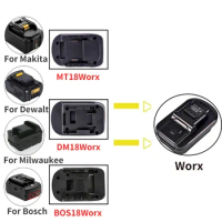 DM18Worx Adapter For Makita For Bosch For Dewalt For Milwaukee 18V Li-Ion Battery Convert to For Worx 4PIN Battery Tools Use