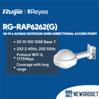 RUIJIE REYEE RG-RAP6262(G) WI-FI 6 AX1800 OUTDOOR OMNI-DIRECTIONAL ACCESS POINT