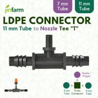 JIRIFARM - Barb Connector - Tee 11 mm to Fogger | Konektor Selang PE Irigasi - Tee 11mm to Fogger