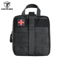 TACTIFANS First Aid Pouch Patch Bag Molle Hook and Loop Amphibious Tactical Medical Kit EMT Emergency EDC Rip-Away Survival IFAK
