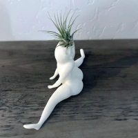 Funny Plant Pots Succulent Planter Air Plant Display Decor Big Booty Ghostly Plant F0T4
