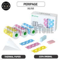 PeriPage Mini Printer A6 A8 Thermal Paper Colorful Adhesive Label Sticker Self-adhesive Paper Picture Photo Portable Prints Gift