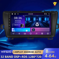 Android 13 Car Radio Player for Toyota Prius 3 XW30 2009 - 2015 Car Multimedia Car Stereo Video Player Wireless Carplay Screen