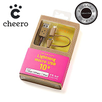 cheero阿愣lightning+MicroUSB雙用充電傳輸線(10公分)