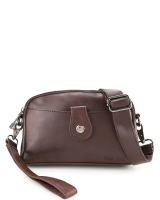 Urban State Distressed Leather Legacy Crossbody Pouch Bag Tas Selempang - Dark Brown