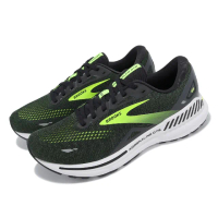 【BROOKS】慢跑鞋 Adrenaline GTS 23 男鞋 黑 綠 腎上腺素 緩震 回彈 支撐 路跑 運動鞋(1103911D079)