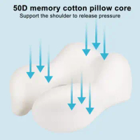 Memory Foam Pillow Ultra-light Kids U-shape Neck Pillow Ergonomic Memory Foam Support for Car Airplane Train Travel Cartoon