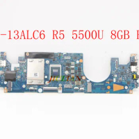 Placa Base 5B21C41669 For Lenovo Yoga 6-13ALC6 Laptop Motherboard System Board Ryzen 5 5500U 8GB RAM Working MB