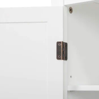 St. James Freestanding Floor Cabinet Bathroom Living Room Storage Organizer with 2 Doors 2 Adjustable Inner Shelves