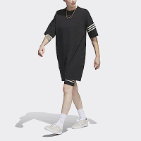 Adidas Tee Dress [IB7309] 女 連身洋裝 亞洲版 休閒 復古 寬鬆 柔軟 棉質 舒適 穿搭 黑