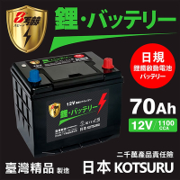 【KOTSURU】D26L-70 8馬赫 【日規】汽車電瓶 鋰鐵啟動電池 12V 70AH 1100CCA (電極左負右正)