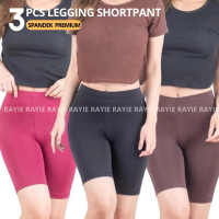 3 Pcs Celana Shot Wanita Dewasa Spandek Premium Legging Pendek Shortpants Muat Maks BB 125kg