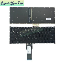 US English Backlit laptop keyboard for Acer SPIN SP513 51 52 53 SP513-52N SF114-32 NKI1313048 ACM16P computer keyboards black