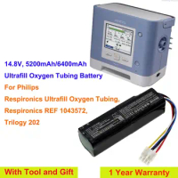 CS 5200mAh/6400mAh Battery for Philips Trilogy 202, Respironics REF 1043572, Respironics Ultrafill Oxygen Tubing