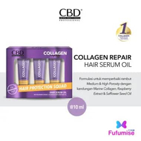 CBD Collagen Repair Hair Serum Oil 3x10ml BOX | Hair Protection Squad with Raspberry Extract, Collag