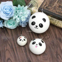Panda Squishy Steamed Bun Bag Phone Pendant Lanyard Keychain Kid Toy Gift Dropship