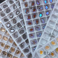 50pcs/bag Korea 3D Nail Art Accessories Crystal Nail Parts Glitter Mirror Rhinestone Decorations Nail Materials Supplies