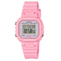 CASIO 粉色炫風方形電子錶(LA-20WH-4A1)-粉紅色/30.4mm / 考試錶