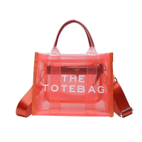 Fashion Women's Single Shoulder Bag New Casual Crossbody Bag PVC Letter Transparent Women's Large Ca