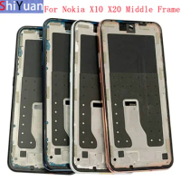Housing Middle Frame LCD Bezel Plate Panel Chassis For Nokia X10 X20 Phone Metal Middle Frame Repair Parts
