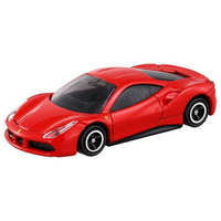 小禮堂 TOMICA多美小汽車 法拉利488 GTB 跑車 玩具車 模型車 (64 紅)