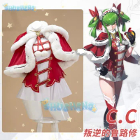 Anime Code Geass C.C. Cosplay Costume C2 Code Geass: Lelouch of the Rebellion Stockings Bow Uniform Halloween Girls Women