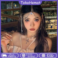 Headchain Headpiece Mahkota Rantai Kepala Rambut Bohemian Tari India Belly Dance Gipsy Hiasan