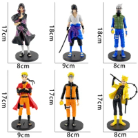 Anime Naruto Sasuke Kakashi Anime Action Figure Model Gifts Collectible Figurines for Kids 18CM