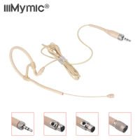 iiimymic high-quality Single side ear microphone skin-color for Sennheiser Shure AKG Bodypack 3.5mm Locking 4 pin 3pin Condenser