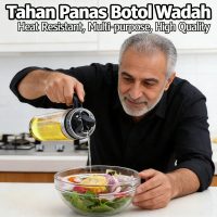 Botol Kaca Dapur Lengkap: Tempat Botol Minyak, Bumbu, Kecap, Cuka (50ml), Tangki Bumbu (1L), Botol E