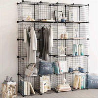 [Tặng chốt] Tấm ghép tủ kệ ghép lưới sắt đa năng size 35x35cm, 3 màu đen, trắng, hồng - H2 Store