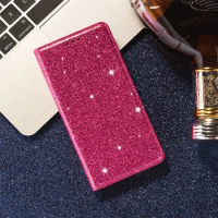 Magnetic Adsorption Glitter Leather Case For Samsung Galaxy S22 Ultra S23 S24 S21 Plus S20 FE Note 20 10 Lite Stand Phone Cover