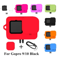 Silicone Camera Sleeve + Lens Cap Cover for GoPro Hero 9 Protective Frame Case Shell Accessories for GoPro Hero 10 Action Camera