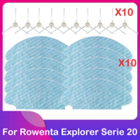 For Tefal Rowenta Explorer X-Plorer Serie 20 40 50 Robot Vacuum Side Brush Mop Cloths Rag For Cleaner Spare Part Kit
