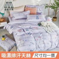 【這個好窩】買一送一 台灣製 吸濕排汗天絲床包枕套組(單人/雙人/加大)