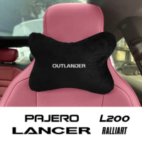 Car Seat Head Neck Rest Cushion Accessories For Mitsubishi Lancer Ex Outlander Pajero L200 Eclipse ASX Ralliart Triton Delica