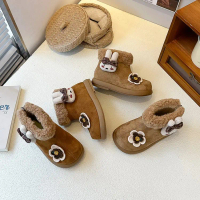 Giày bốt vải cotton thoáng khí phong cách cổ điển cho bé gái, giày học sinh đế chống trượt, mặt giày