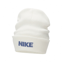 Nike 毛帽 Peak Beanie 白 藍 帽子 針織 反折 刺繡 尖頂 FJ6287-133