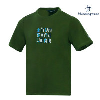 【Munsingwear】企鵝牌 男款綠色積木字母繡花短袖T-SHIRT MGQL2520