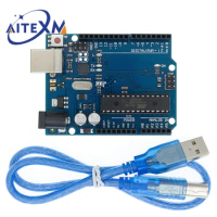 For Arduino UNO R3 / R4 Development Board ATmega328P ATMEGA16U2 1PCS UNO R3 Board + 1PCS Cable