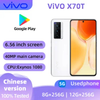Vivo X70t 5g SmartPhone Android CPU Exynos 1080 6.56inches Screen ROM 256GB 40MP Camera 4400mAh 44W Charge Used Phone