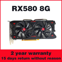 AMD RX 580 8gb Video card 2048SP GDDR5 256Bit 6Pin/8pin Radeon GPU placa de video RX580 8g Gaming Graphics Card