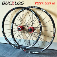 BUCKLOS MTB AM Enduro DH Bike Wheelset 26/27.5/29 Inch Bicycle Wheel Durable Wide Rim Carbon Hub QR TA 6 Pawls Cycling Parts