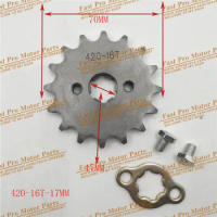 420 16T 17MM 20mm Drive Front Counter Sprocket ATV PitBike Lifan YX Loncin 125 140CC