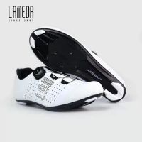 LAMEDA Professional Cycling Locked Shoes Men Women Road Bike Nylon Hard Sole Bike Shoes