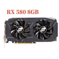 RX 580 Red Dragon 8GB GDDR5 2048SP Video Card RX580 8G Powercolor For AMD RX 580 8GB GDDR5 256bit Graphics Card