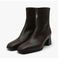 SAPPUN Ramion Socks Ankle Boots (5cm) - Sepatu Boots Wanita 39 BROWN